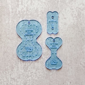 PATREON EXCLUSIVE PREORDER: Hearts Fancy Straps - Size 1" Webbing To 1/2" Hook - Set of 3 - Acrylic Template