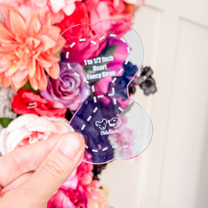 PATREON EXCLUSIVE PREORDER: Hearts Fancy Straps - Size 1" Webbing To 1/2" Hook - Set of 3 - Acrylic Template