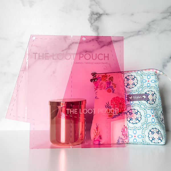 The Loot Pouch - Two Tone  - Set of 2 - Pink - Acrylic Template