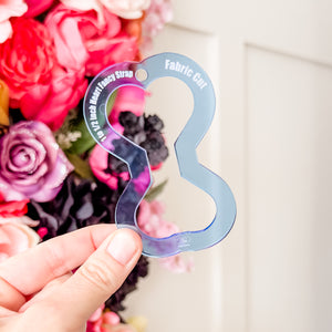 Hearts Fancy Straps - Size 1" Webbing To 1/2" Hook - BLUE - Set of 3 - Acrylic Template