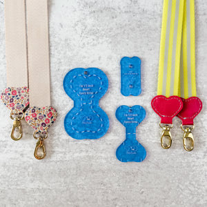 PATREON EXCLUSIVE PREORDER: Hearts Fancy Straps - Size 1" Webbing To 1/2" Hook - Set of 3 - Acrylic Template