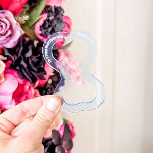 Hearts Fancy Straps - Size 1" Webbing To 1/2" Hook - OCEAN - Set of 3 - Acrylic Template
