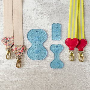 PATREON EXCLUSIVE PREORDER: Hearts Fancy Straps - Size 1" Webbing To 1/2" Hook - Set of 3 - Acrylic Template