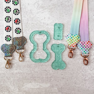 PATREON EXCLUSIVE PREORDER: Hearts Fancy Straps - Size 1" Webbing To 3/4" Hook - Set of 3 - Acrylic Template