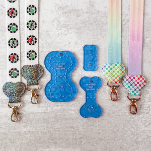 PATREON EXCLUSIVE PREORDER: Hearts Fancy Straps - Size 1" Webbing To 3/4" Hook - Set of 3 - Acrylic Template