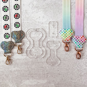 PATREON EXCLUSIVE PREORDER: Hearts Fancy Straps - Size 1" Webbing To 3/4" Hook - Set of 3 - Acrylic Template