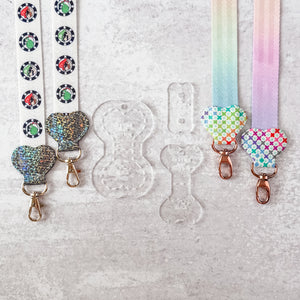 PATREON EXCLUSIVE PREORDER: Hearts Fancy Straps - Size 1" Webbing To 3/4" Hook - Set of 3 - Acrylic Template