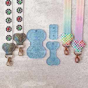 PATREON EXCLUSIVE PREORDER: Hearts Fancy Straps - Size 1" Webbing To 3/4" Hook - Set of 3 - Acrylic Template