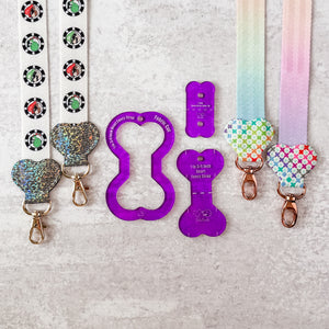 PATREON EXCLUSIVE PREORDER: Hearts Fancy Straps - Size 1" Webbing To 3/4" Hook - Set of 3 - Acrylic Template