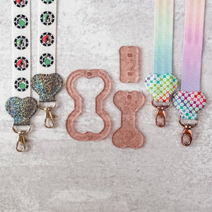 PATREON EXCLUSIVE PREORDER: Hearts Fancy Straps - Size 1" Webbing To 3/4" Hook - Set of 3 - Acrylic Template