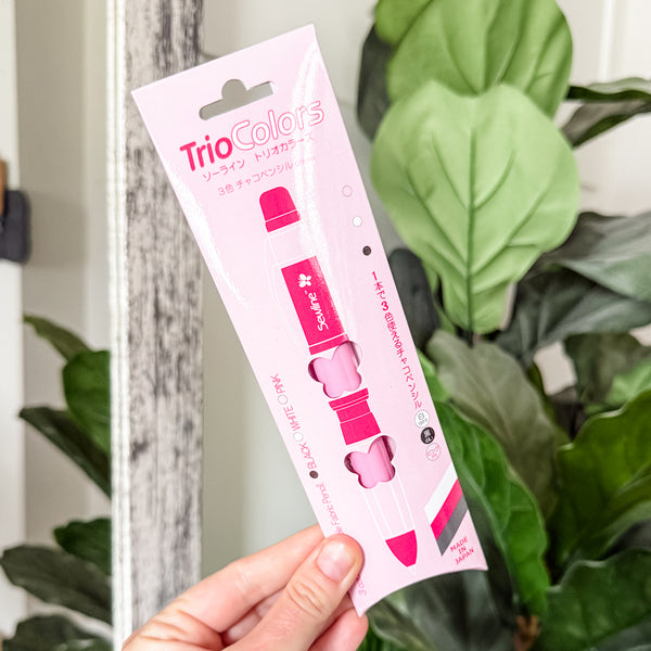 Sewline Pencil Trio-White Black Pink