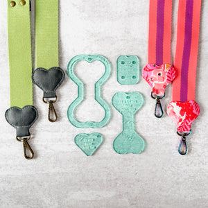 PATREON EXCLUSIVE PREORDER: Hearts Fancy Straps - Size 1.5" Webbing To 3/4" Hook - Set of 4 - Acrylic Template