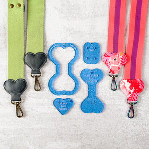 PATREON EXCLUSIVE PREORDER: Hearts Fancy Straps - Size 1.5" Webbing To 3/4" Hook - Set of 4 - Acrylic Template