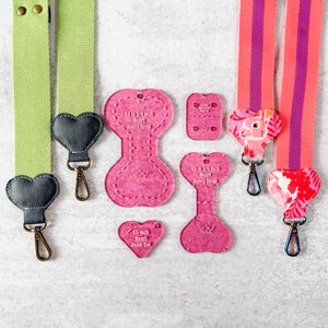 PATREON EXCLUSIVE PREORDER: Hearts Fancy Straps - Size 1.5" Webbing To 3/4" Hook - Set of 4 - Acrylic Template