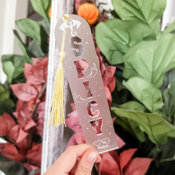 SPICY Bookmark With Tassel - Frosted - Acrylic Template - Tassel Color May Vary