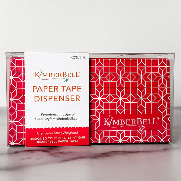 Kimberbell Paper Tape Dispenser Cranberry Star + Roll of Paper Tape