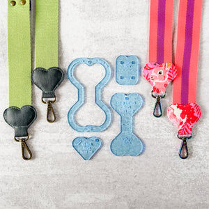 PATREON EXCLUSIVE PREORDER: Hearts Fancy Straps - Size 1.5" Webbing To 3/4" Hook - Set of 4 - Acrylic Template