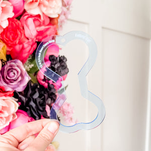 Hearts Fancy Straps - Size 1.5" Webbing To 3/4" Hook - OCEAN - Set of 4 - Acrylic Template