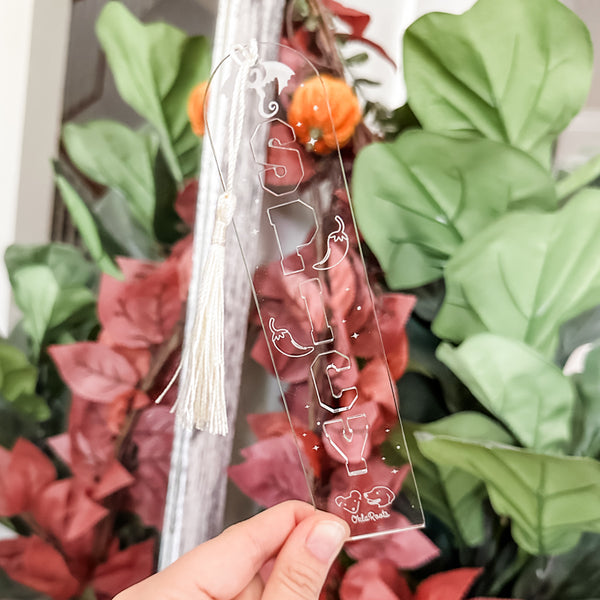 SPICY Bookmark With Tassel - Clear - Acrylic Template - Tassel Color May Vary
