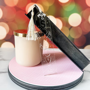 SPICY Bookmark With Tassel - Clear - Acrylic Template - Tassel Color May Vary