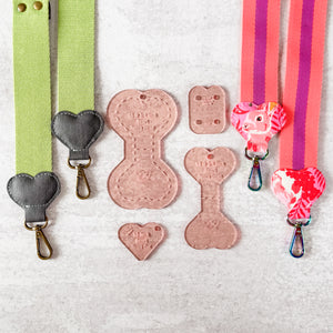 PATREON EXCLUSIVE PREORDER: Hearts Fancy Straps - Size 1.5" Webbing To 3/4" Hook - Set of 4 - Acrylic Template