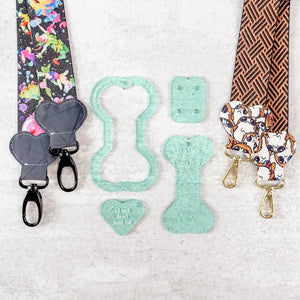 PATREON EXCLUSIVE PREORDER: Hearts Fancy Straps - Size 1.5" Webbing To 1" Hook - Set of 4 - Acrylic Template
