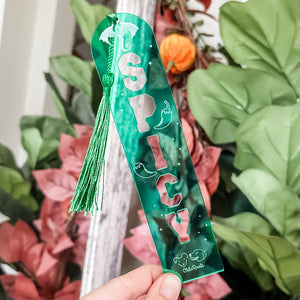 SPICY Bookmark With Tassel - Mint - Acrylic Template - Tassel Color May Vary