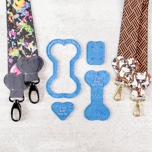 PATREON EXCLUSIVE PREORDER: Hearts Fancy Straps - Size 1.5" Webbing To 1" Hook - Set of 4 - Acrylic Template