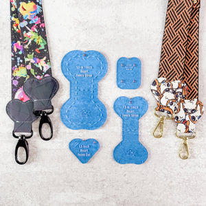 PATREON EXCLUSIVE PREORDER: Hearts Fancy Straps - Size 1.5" Webbing To 1" Hook - Set of 4 - Acrylic Template