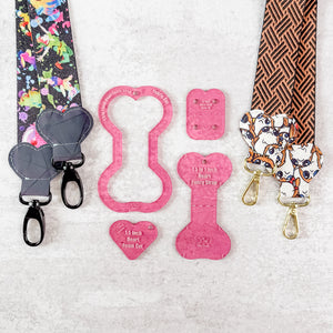 PATREON EXCLUSIVE PREORDER: Hearts Fancy Straps - Size 1.5" Webbing To 1" Hook - Set of 4 - Acrylic Template