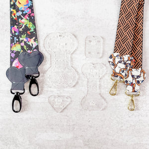 PATREON EXCLUSIVE PREORDER: Hearts Fancy Straps - Size 1.5" Webbing To 1" Hook - Set of 4 - Acrylic Template