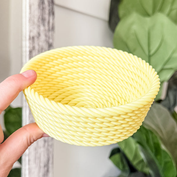 Medium Rope Craft Bowl - Lemon GLOW