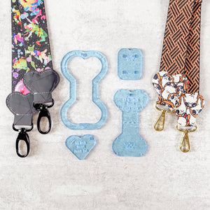 PATREON EXCLUSIVE PREORDER: Hearts Fancy Straps - Size 1.5" Webbing To 1" Hook - Set of 4 - Acrylic Template