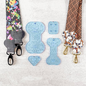 PATREON EXCLUSIVE PREORDER: Hearts Fancy Straps - Size 1.5" Webbing To 1" Hook - Set of 4 - Acrylic Template