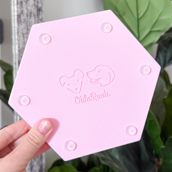 Hexagon Craft Tray - Honeycomb Base with Grips - Bubblegum