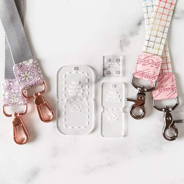 SQUARED Fancy Straps - Size 1" - Clear - Set of 3 - Acrylic Template