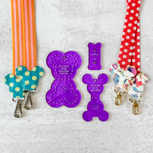 PATREON EXCLUSIVE PREORDER: Mouse Fancy Straps - Size 1" Webbing To 3/4" Hook - Set of 3 - Acrylic Template