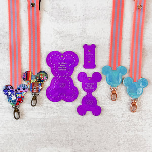 PATREON EXCLUSIVE PREORDER: Mouse Fancy Straps - Size 1" Webbing To 1/2" Hook - Set of 3 - Acrylic Template