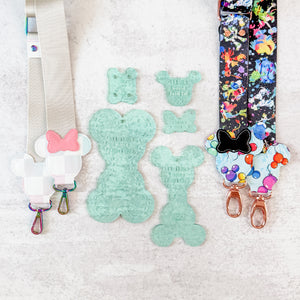 PATREON EXCLUSIVE PREORDER: Mouse Fancy Straps - Size 1.5" Webbing To 1" Hook - Set of 5 - Acrylic Template