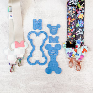 PATREON EXCLUSIVE PREORDER: Mouse Fancy Straps - Size 1.5" Webbing To 1" Hook - Set of 5 - Acrylic Template