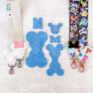 PATREON EXCLUSIVE PREORDER: Mouse Fancy Straps - Size 1.5" Webbing To 1" Hook - Set of 5 - Acrylic Template