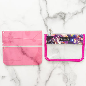 PATREON EXCLUSIVE PREORDER: Small Curved Clear Bottom Zip Pouch - Acrylic Template