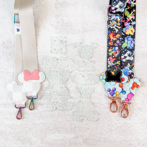 PATREON EXCLUSIVE PREORDER: Mouse Fancy Straps - Size 1.5" Webbing To 1" Hook - Set of 5 - Acrylic Template