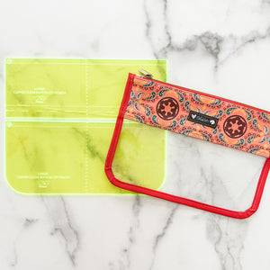 PATREON EXCLUSIVE PREORDER: Large Curved Clear Bottom Zip Pouch - Acrylic Template