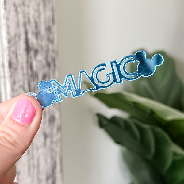 "Magic" - Blue Mirror - Hanging Charm - Sold Individually