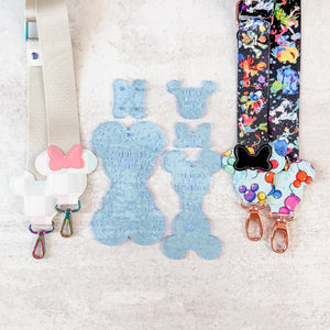 PATREON EXCLUSIVE PREORDER: Mouse Fancy Straps - Size 1.5" Webbing To 1" Hook - Set of 5 - Acrylic Template