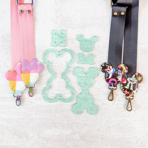 PATREON EXCLUSIVE PREORDER: Mouse Fancy Straps - Size 1.5" Webbing To 3/4" Hook - Set of 5 - Acrylic Template