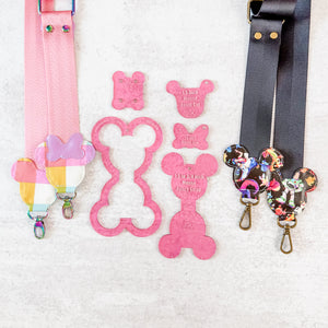 PATREON EXCLUSIVE PREORDER: Mouse Fancy Straps - Size 1.5" Webbing To 3/4" Hook - Set of 5 - Acrylic Template