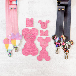 PATREON EXCLUSIVE PREORDER: Mouse Fancy Straps - Size 1.5" Webbing To 3/4" Hook - Set of 5 - Acrylic Template