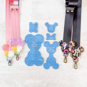PATREON EXCLUSIVE PREORDER: Mouse Fancy Straps - Size 1.5" Webbing To 3/4" Hook - Set of 5 - Acrylic Template